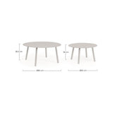 Outdoor Beistelltisch 2er Set Aminta Moon WG - ZEN ZONE