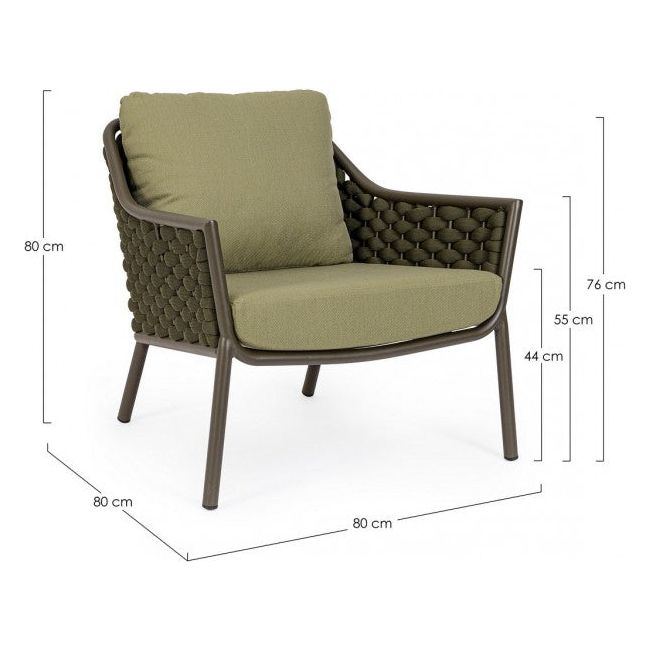Outdoor Sessel mit Kissen Everly Olive QS24 - ZEN ZONE