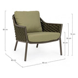 Outdoor Sessel mit Kissen Everly Olive QS24 - ZEN ZONE