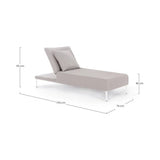 Gartenliege mit Kissen Viper Weiß QS20/Sand - ZEN ZONE