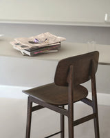 Tabouret de bar NY11 en chêne massif, non rembourré, 45,5 × 52 × 108 cm