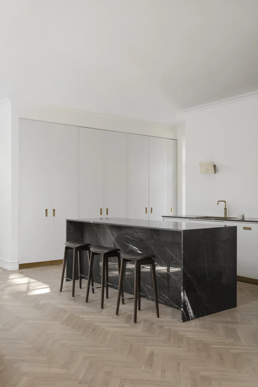 Tabouret de bar NY11 sans dossier, en chêne massif, non rembourré, 40×35×75 cm