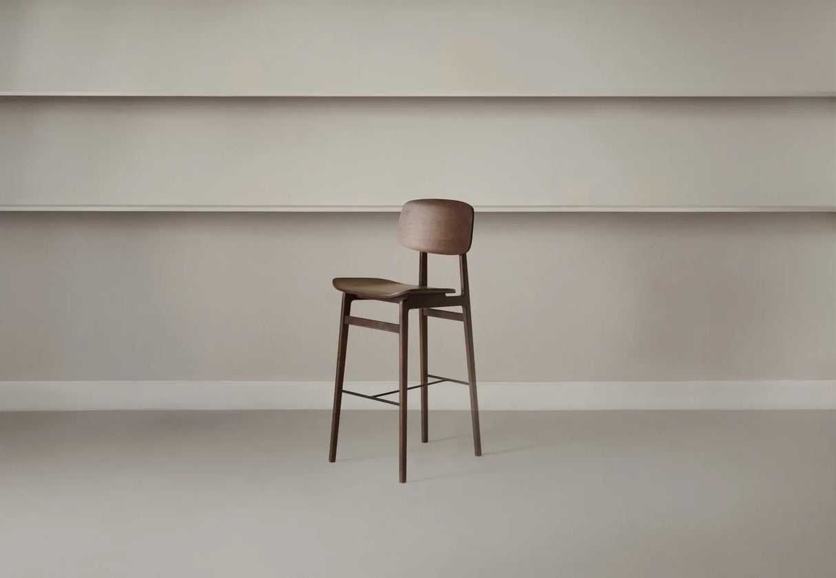 Tabouret de bar NY11 en chêne massif, non rembourré, 45,5 × 52 × 108 cm