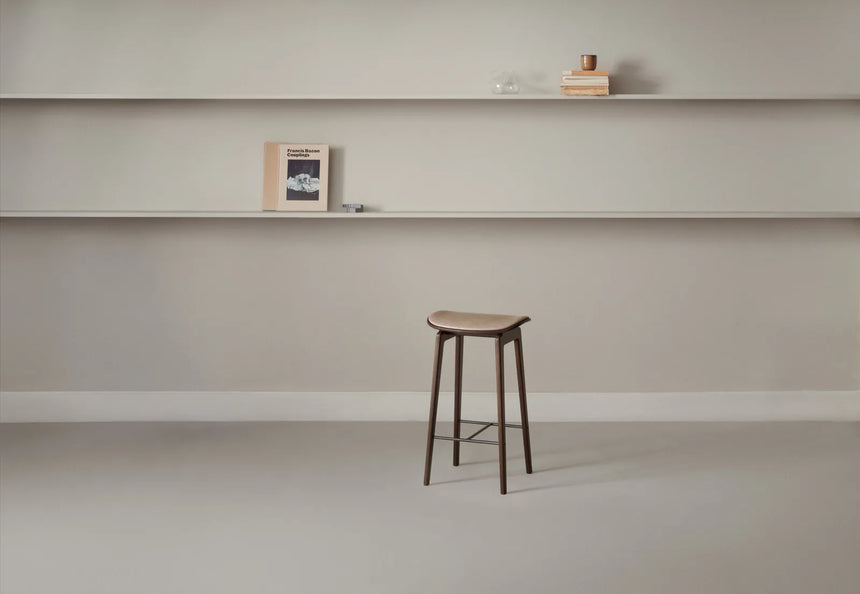 Barhocker NY11 ohne Rückenlehne aus Massivholz Eiche, ungepolstert, 40×35×75 cm - ZEN ZONE Furniture