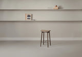 Tabouret de comptoir NY11 en chêne massif, non rembourré, 40 × 33,5 × 65 cm