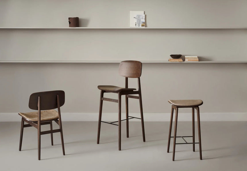 Barhocker NY11 ohne Rückenlehne aus Massivholz Eiche, ungepolstert, 40×35×75 cm - ZEN ZONE Furniture