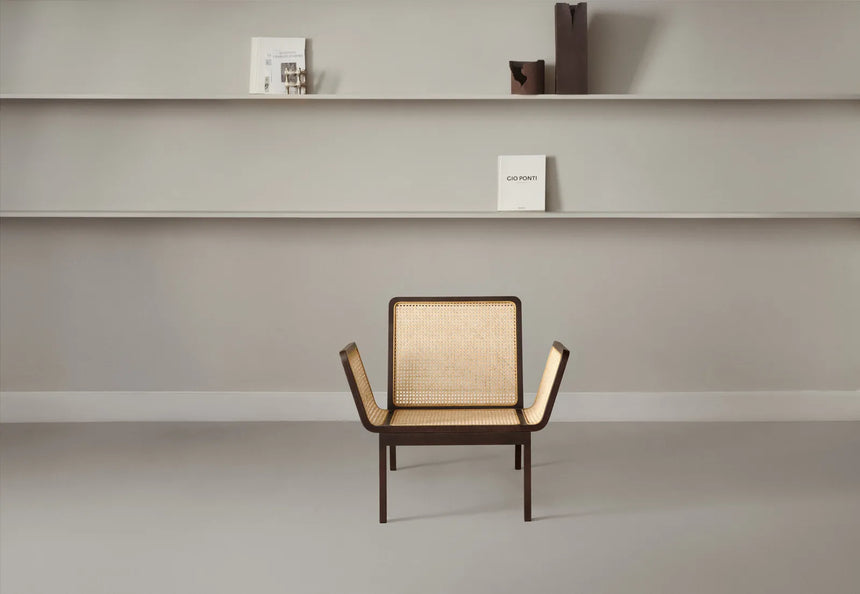 Sessel Le Roi aus Massivholz Esche und natürlichem Rattan, 84,5×76×72 cm - ZEN ZONE Furniture