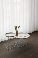 Table basse Duke en acier thermolaqué, taille moyenne, 70 x 70 x 45 cm