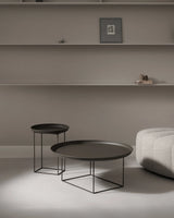 Table basse Duke en acier thermolaqué, grand format, 90 x 90 x 39 cm