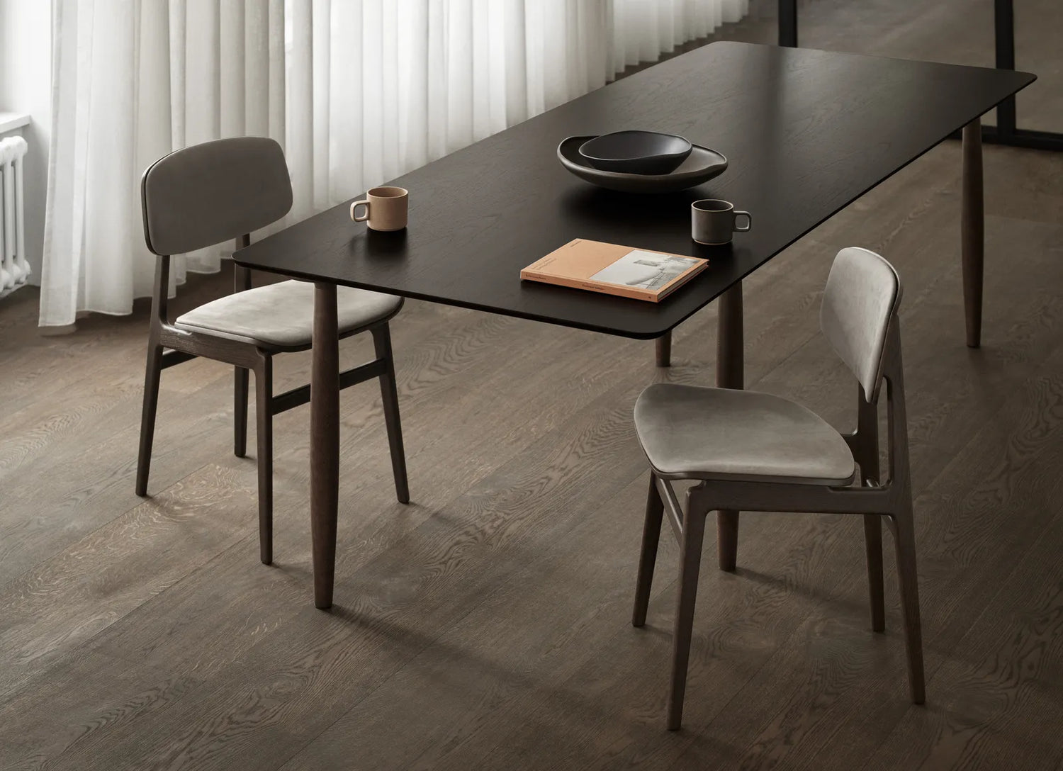 Essstuhl NY11 aus Massivholz Eiche, ungepolstert, 45,5×52×78 cm - ZEN ZONE Furniture