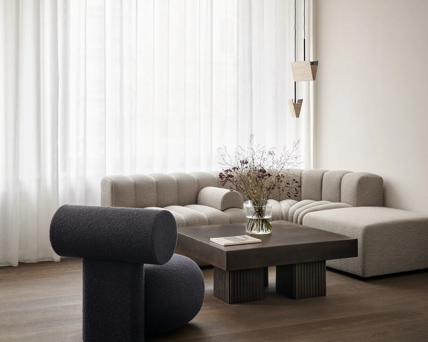 Couchtisch Gear aus Beton, quadratisch, 100×100×39 cm - ZEN ZONE Furniture