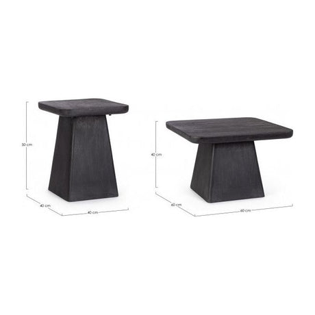 2er Set Couchtisch Fuji quadratisch - ZEN ZONE