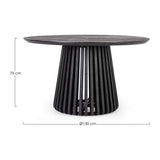 Esstisch Odion 130cm Schwarz - ZEN ZONE