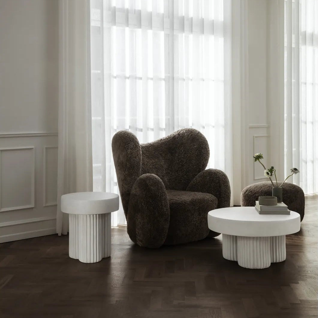 Beistelltisch Gear aus Beton, rund, 45×45×49 cm