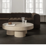 Couchtisch Gear aus Beton, rund, 120×120×39 cm - ZEN ZONE Furniture