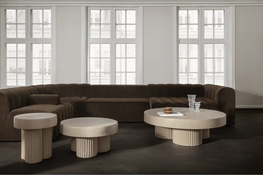 Couchtisch Gear aus Beton, rund, 120×120×39 cm - ZEN ZONE Furniture