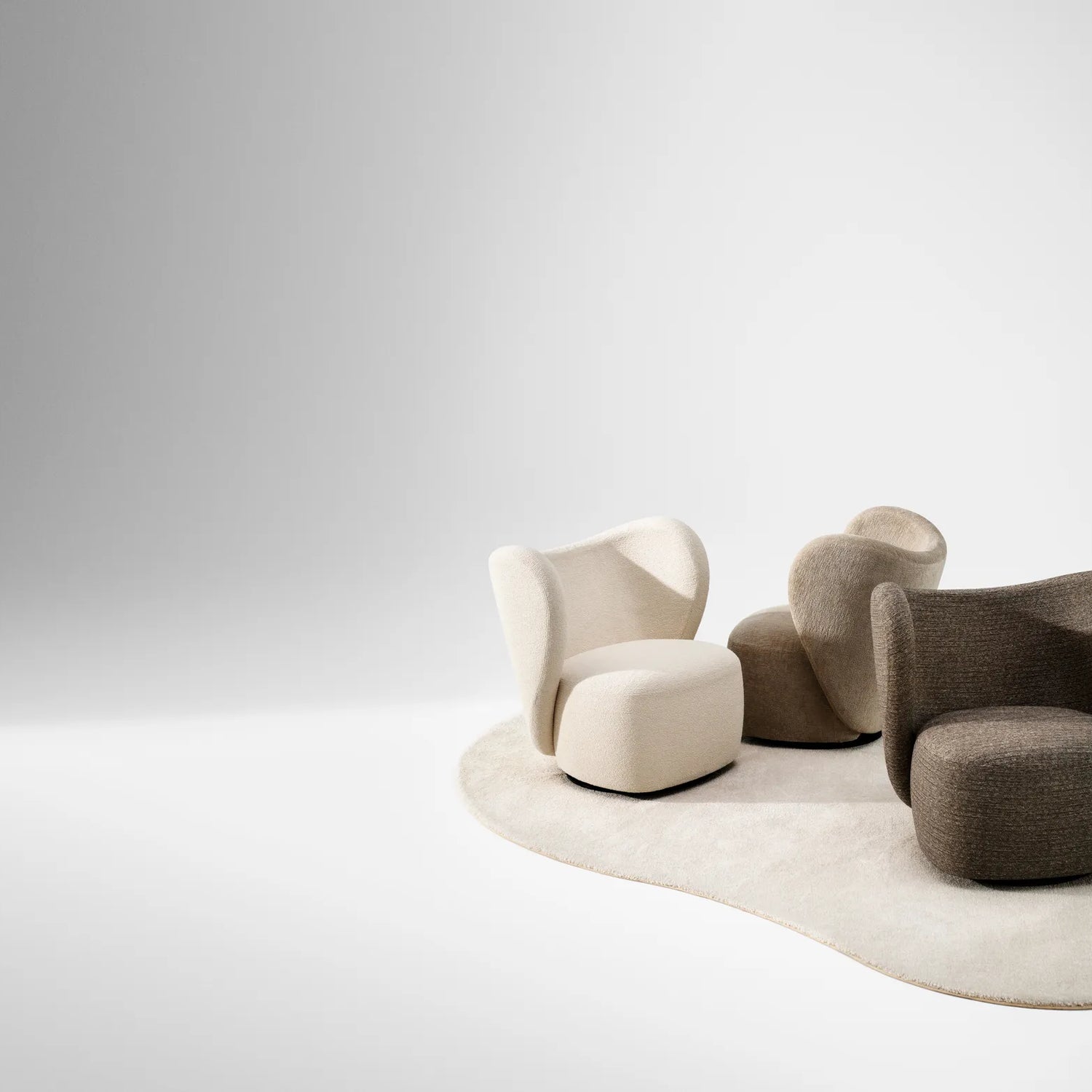 Sessel Little Big, drehbar, 77x75 cm - ZEN ZONE Furniture