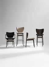 Tabouret de bar éléphant en chêne massif, non rembourré, 46×52×111 cm