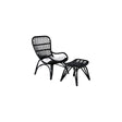 Ella Lounge Chair Schwarz Rattan / Offwhite Kissen - ZEN ZONE Furniture