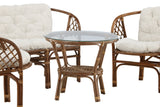 Wera Lounge Set Rattan / Offwhite Kissen