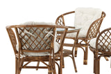 Wera Lounge Set Rattan / Offwhite Kissen