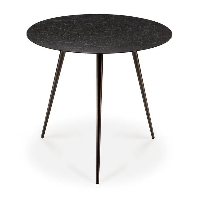 Luna Couchtisch - Mineralien - Schwarz - Lava - rund - ZEN ZONE