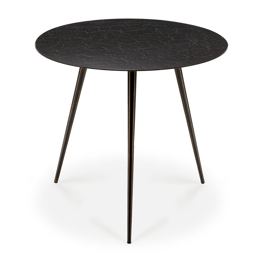 Luna Couchtisch - Mineralien - Schwarz - Lava - rund - ZEN ZONE