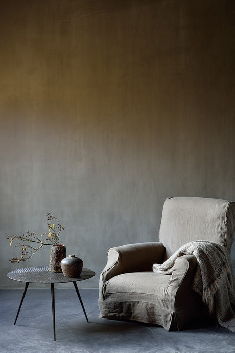 Luna Couchtisch - Mineralien - Whisky - Lava linear - rund - ZEN ZONE