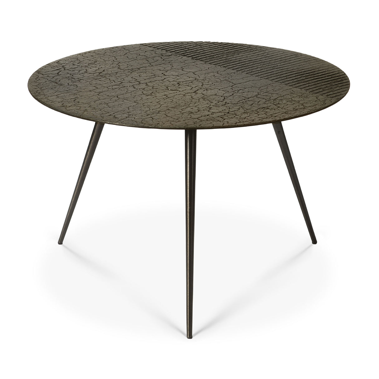Luna Couchtisch - Mineralien - Whisky - Lava linear - rund - ZEN ZONE