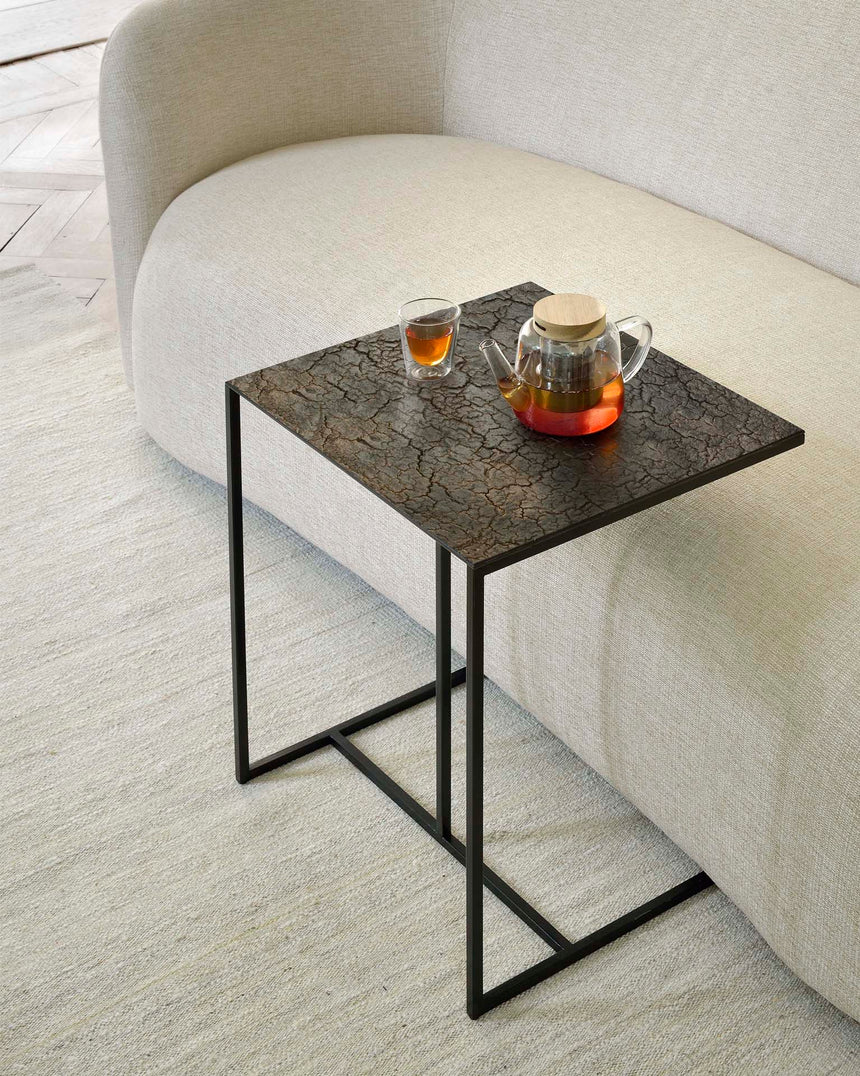 Triptic Beistelltisch - Mineralien - Whisky - Lava - rechteckig - 45 x 40 x 51 cm - ZEN ZONE Furniture