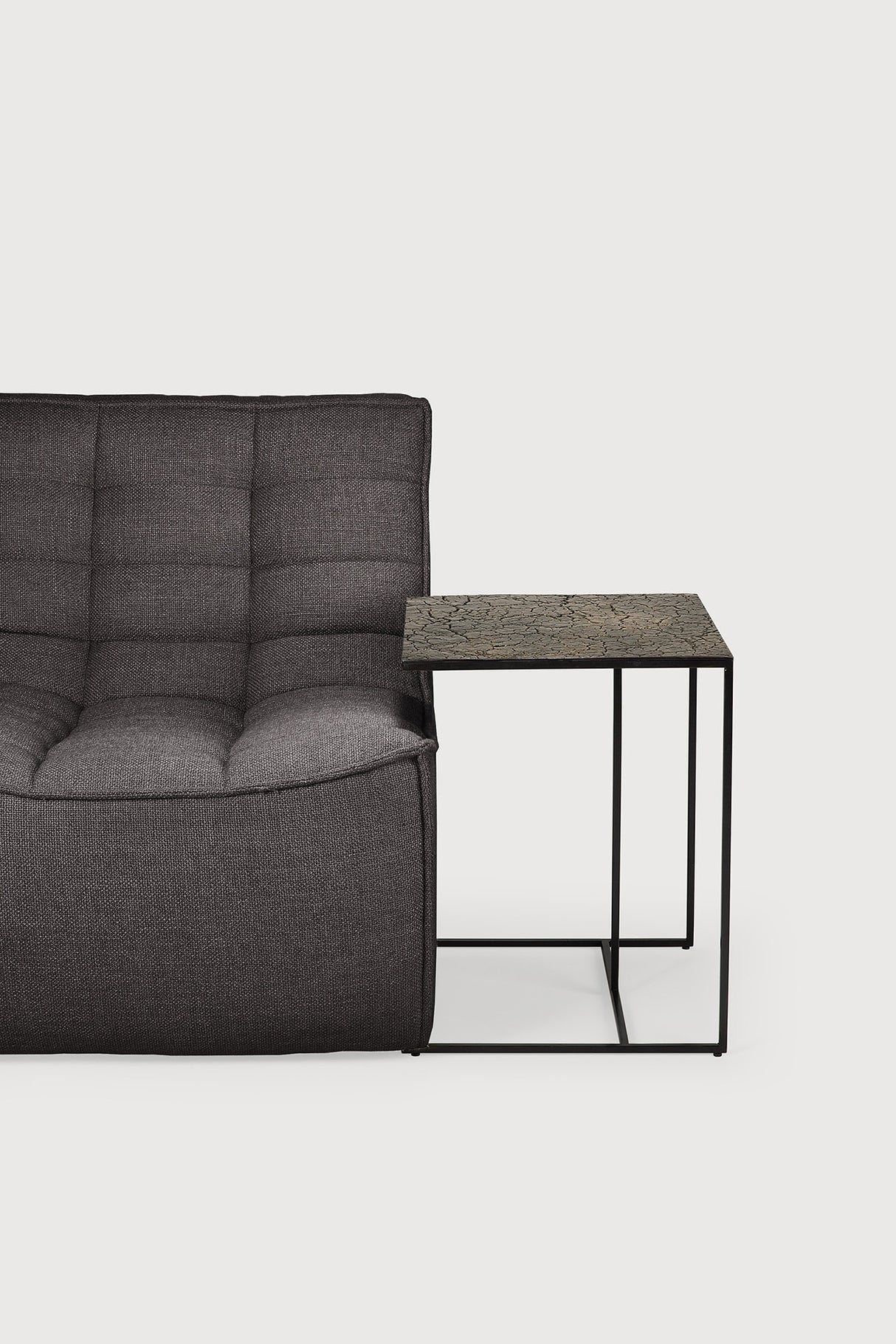 Triptic Beistelltisch - Mineralien - Whisky - Lava - rechteckig - 45 x 40 x 51 cm - ZEN ZONE Furniture