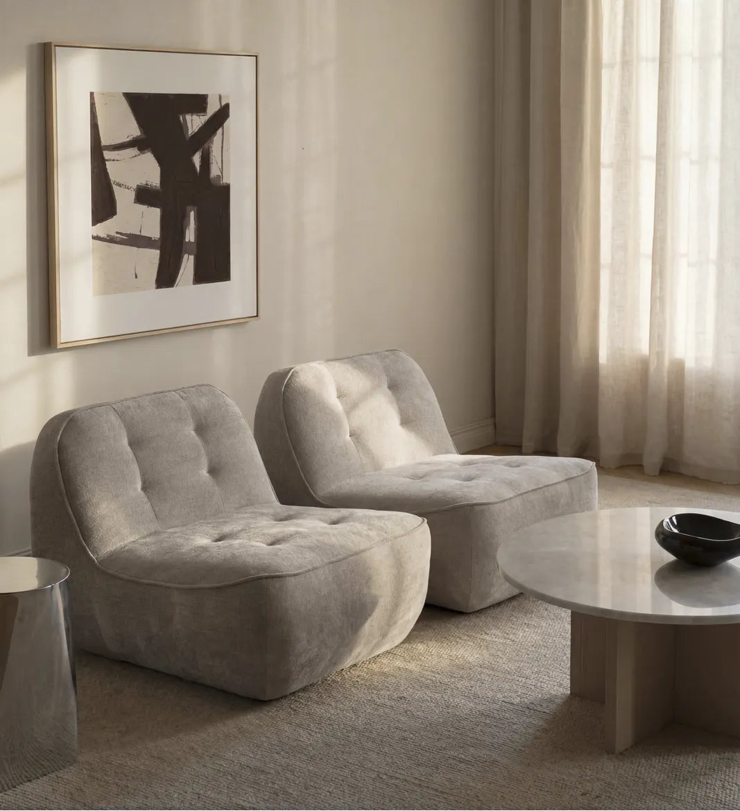 Fauteuil FARSON, Greg #3 beige clair, 83x96x71 cm