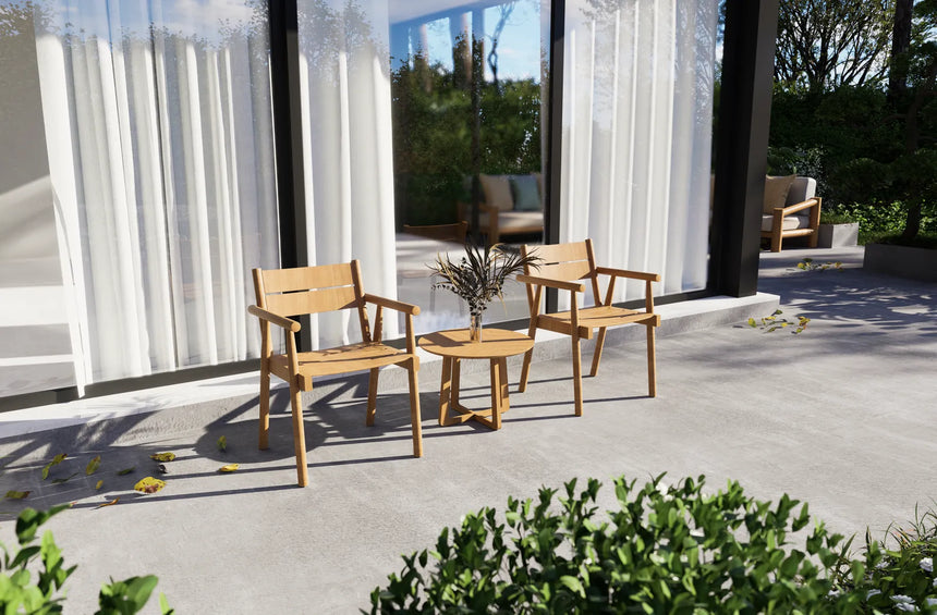 Atrani Outdoor Beistelltisch aus Teakholz 40x40 cm - ZEN ZONE Furniture