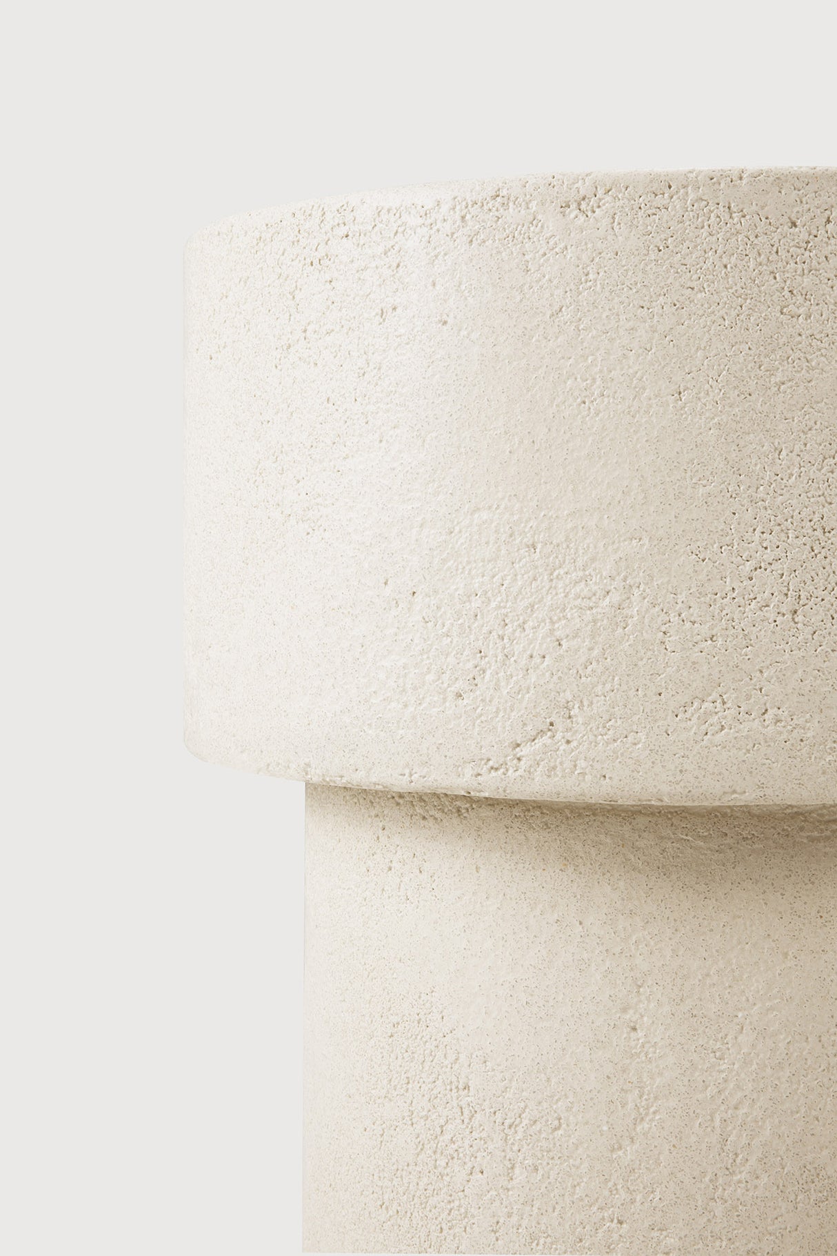 Elements Beistelltisch - Mikrozement - Off White - Pilzform - 41 x 41 x 47 cm - ZEN ZONE Furniture