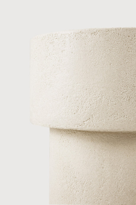 Elements Beistelltisch - Mikrozement - Off White - Pilzform - 41 x 41 x 47 cm - ZEN ZONE Furniture