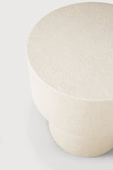 Elements Beistelltisch - Mikrozement - Off White - Pilzform - 41 x 41 x 47 cm - ZEN ZONE Furniture