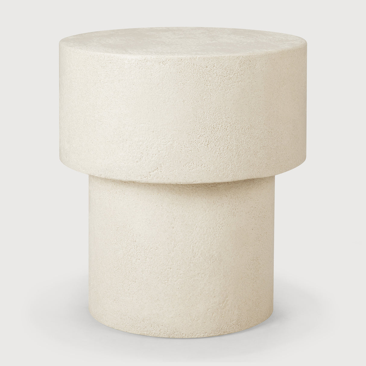 Elements Beistelltisch - Mikrozement - Off White - Pilzform - 41 x 41 x 47 cm - ZEN ZONE Furniture