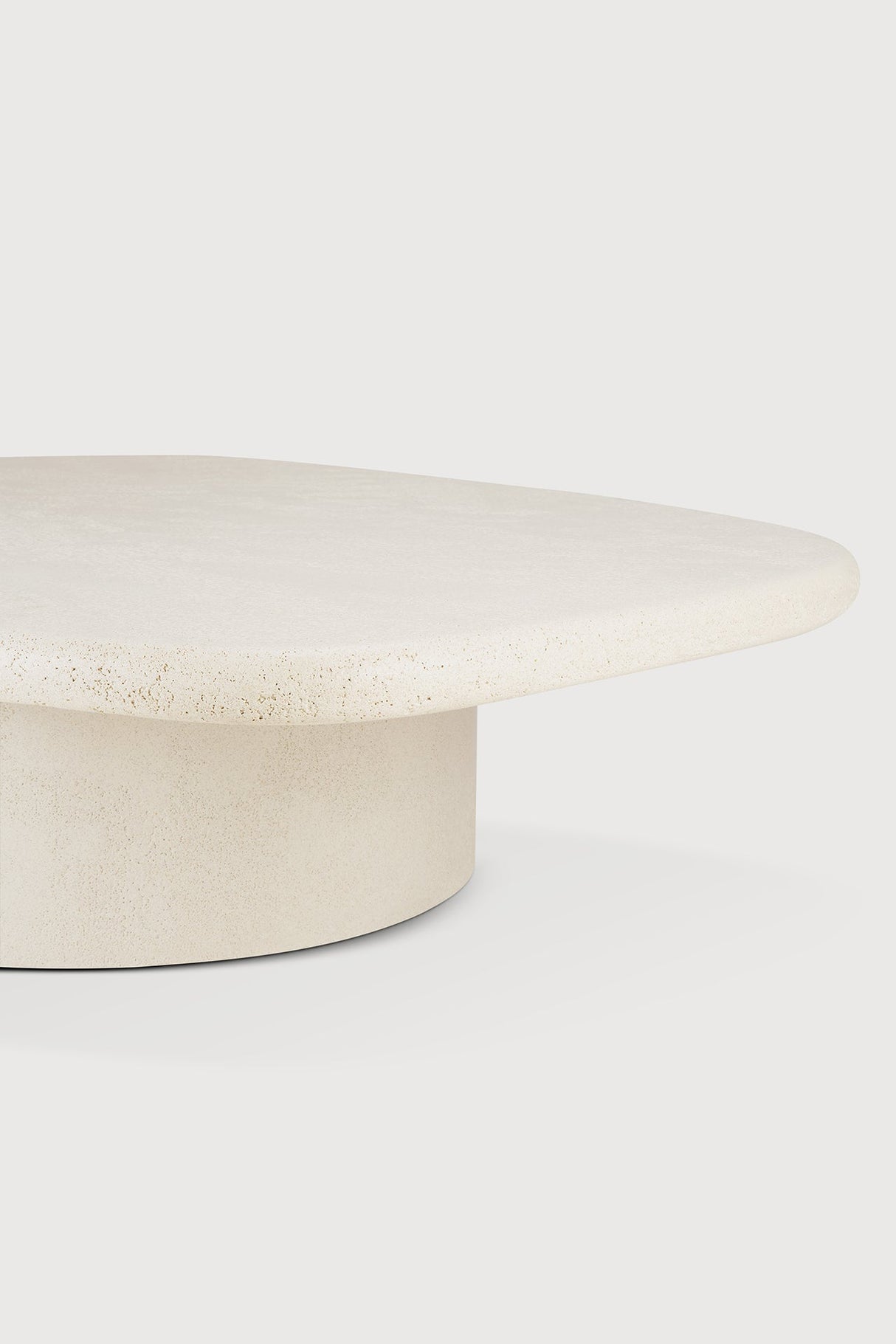 Elements Couchtisch - Mikrozement - Off-White - Kieselsteinform - ZEN ZONE
