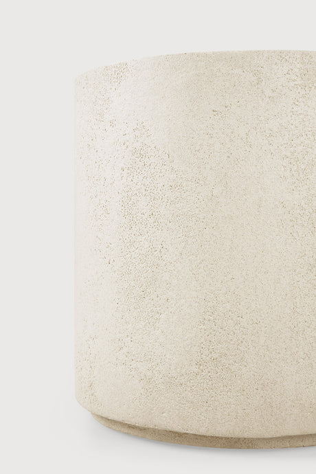 Elements Beistelltisch - Mikrozement - Off White - rund - 40 x 40 x 42 cm - ZEN ZONE Furniture