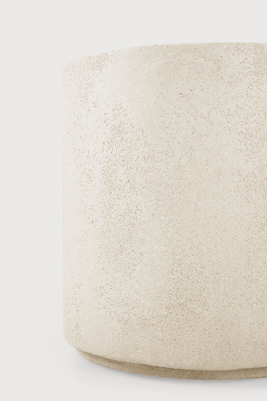 Elements Beistelltisch - Mikrozement - Off White - rund - 40 x 40 x 42 cm - ZEN ZONE Furniture