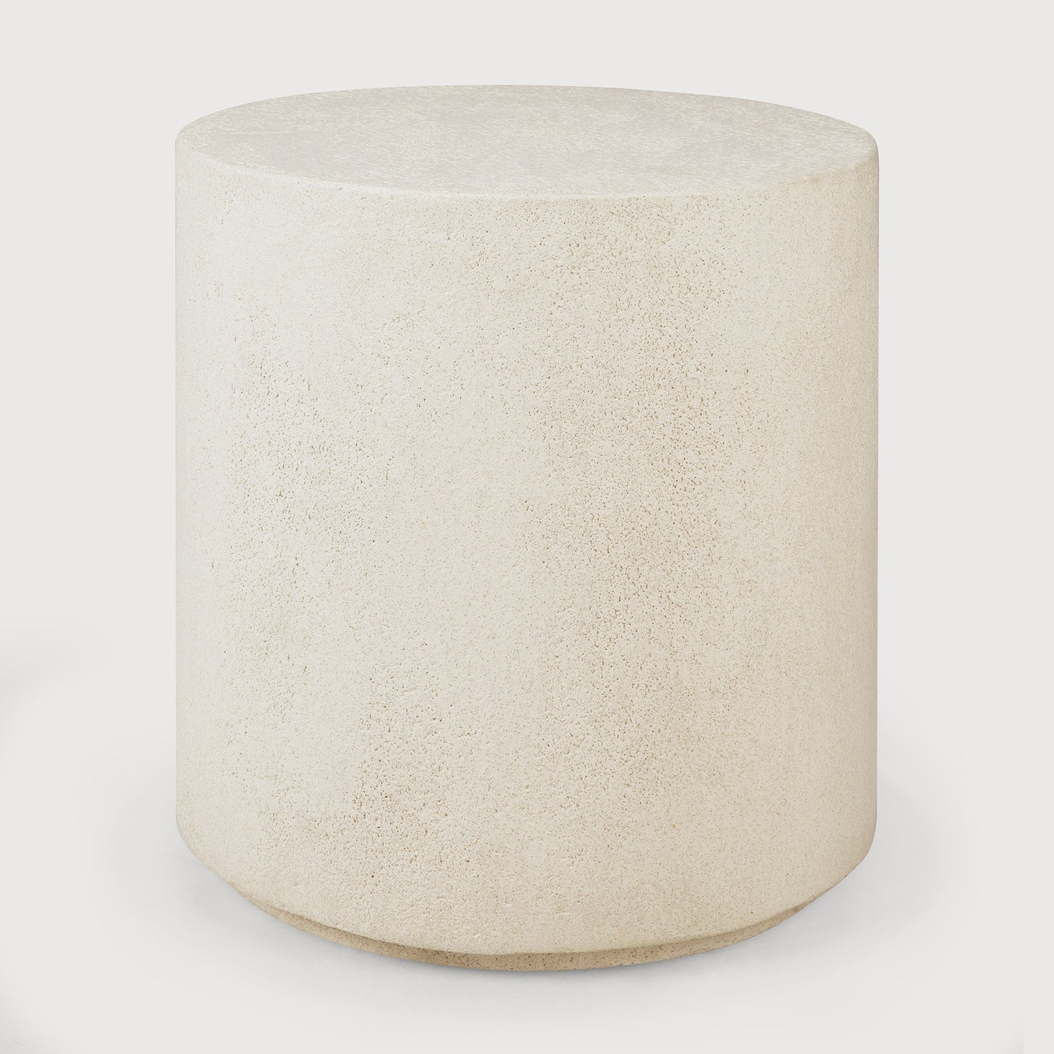 Elements Beistelltisch - Mikrozement - Off White - rund - 40 x 40 x 42 cm - ZEN ZONE Furniture