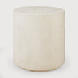 Elements Beistelltisch - Mikrozement - Off White - rund - 40 x 40 x 42 cm - ZEN ZONE Furniture