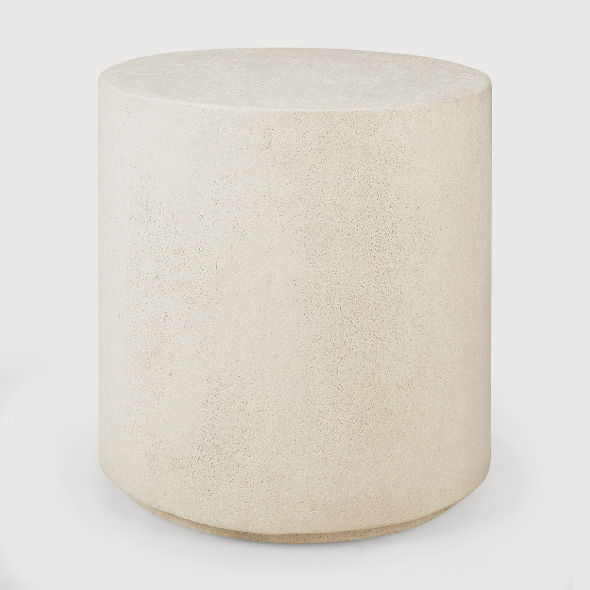 Elements Beistelltisch - Mikrozement - Off White - rund - 40 x 40 x 42 cm - ZEN ZONE Furniture