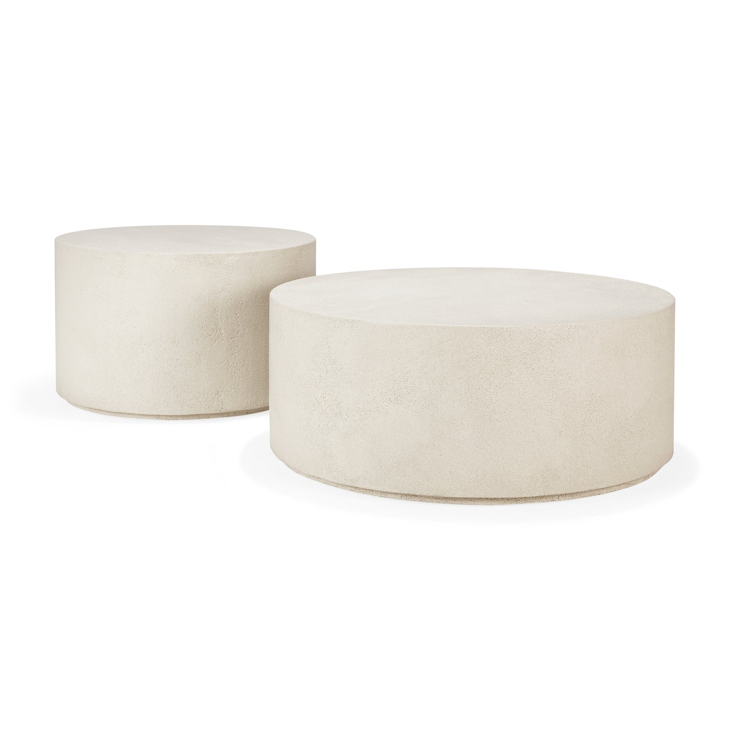 Elements Couchtisch 80x80cm - Mikrozement - Off-White - rund - ZEN ZONE