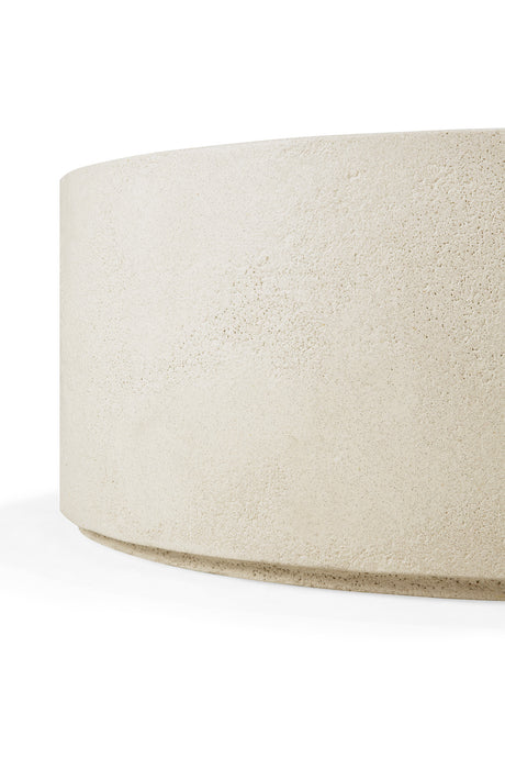Elements Couchtisch 80x80cm - Mikrozement - Off-White - rund - ZEN ZONE
