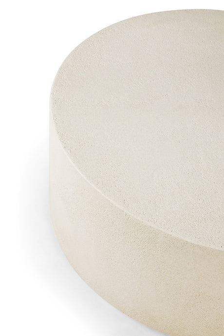 Elements Couchtisch 80x80cm - Mikrozement - Off-White - rund - ZEN ZONE