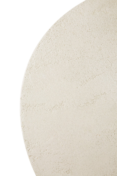 Elements Couchtisch 80x80cm - Mikrozement - Off-White - rund - ZEN ZONE