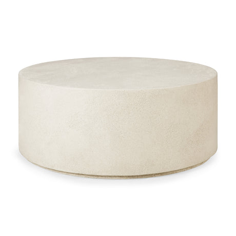 Elements Couchtisch 80x80cm - Mikrozement - Off-White - rund - ZEN ZONE