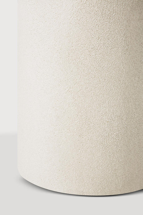 Elements Esstisch - Mikrozement - Off White - rund - 90 x 90 x 76 cm - ZEN ZONE Furniture