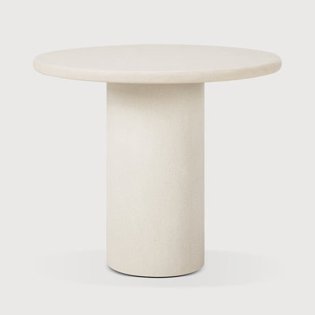 Elements Esstisch - Mikrozement - Off White - rund - 90 x 90 x 76 cm - ZEN ZONE Furniture